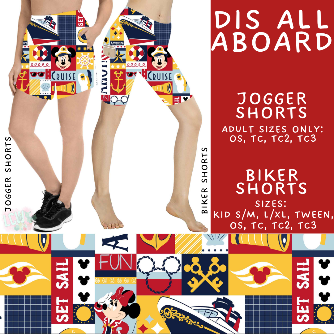Batch #552 - Magical Faves 22 - Closes 7/6 - ETA early Sept - Dis All Aboard Biker & Jogger Shorts