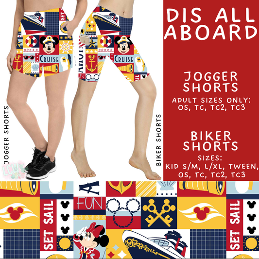 Batch #552 - Magical Faves 22 - Closes 7/6 - ETA early Sept - Dis All Aboard Biker & Jogger Shorts