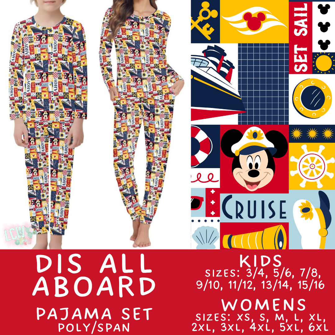 Batch #590 - Magical Family Pajamas - Closes 9/18 - ETA mid Nov - Dis All Aboard Women's & Kid's Pajama Set