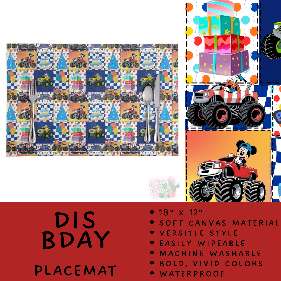 Batch #602 - Table Runners & Placemats - Closes 10/23 - ETA mid Dec - Dis Bday Placemat