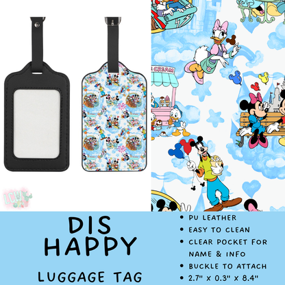 Batch #609 - Travel Collection 2 - Closes 11/6 - ETA early Jan - Dis Happy Luggage Tag