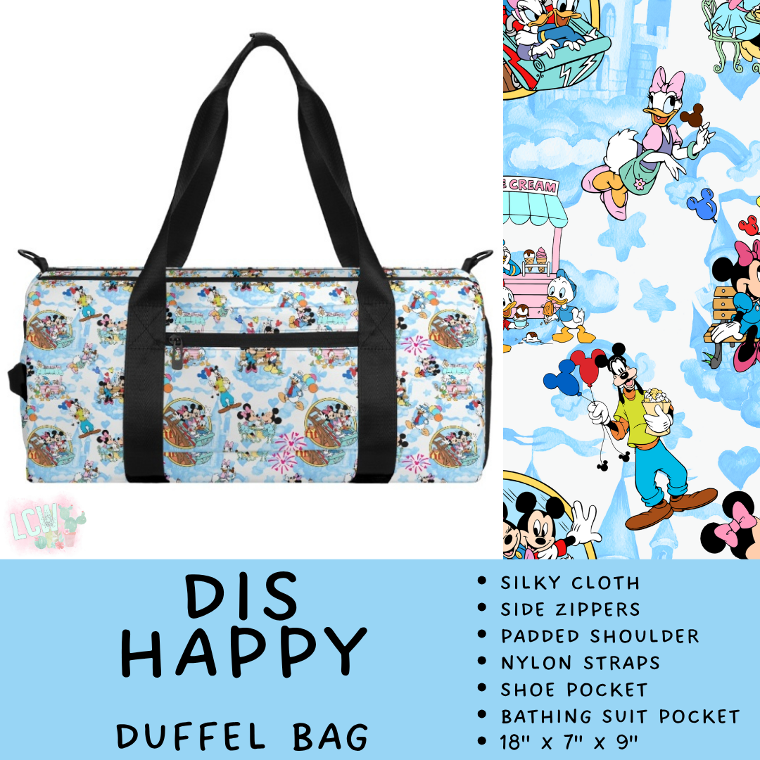 Batch #609 - Travel Collection 2 - Closes 11/6 - ETA early Jan - Dis Happy Duffel Bag