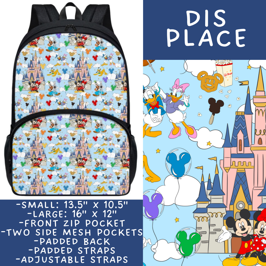 Batch #545 - Back to School 3 - Closes 6/19 - ETA early/mid August - Dis Place Backpacks