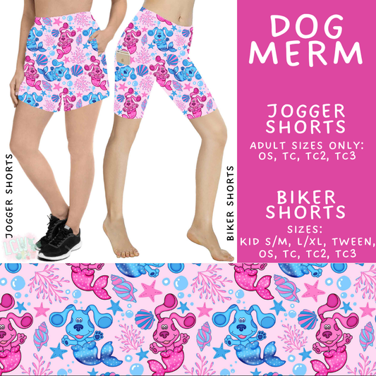 Batch #531 - Cool Characters 15 - Closes 5/18 - ETA late July - Dog Merm Biker & Jogger Shorts