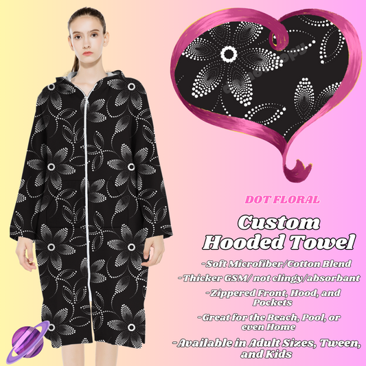 DOT FLORAL- HOODED TOWEL- PREORDER CLOSING 4/27