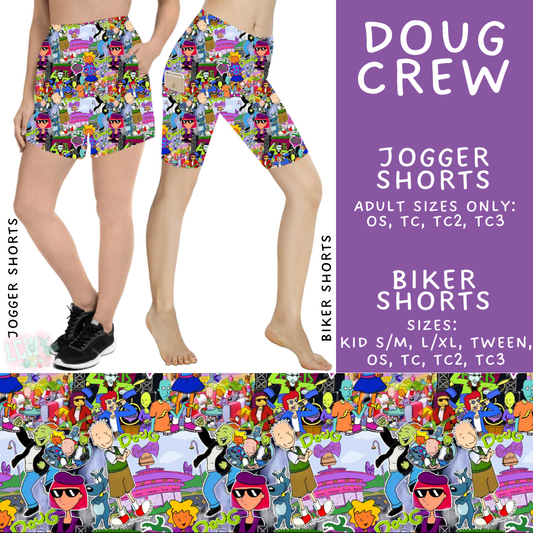 Batch #531 - Cool Characters 15 - Closes 5/18 - ETA late July - Doug Crew Biker & Jogger Shorts