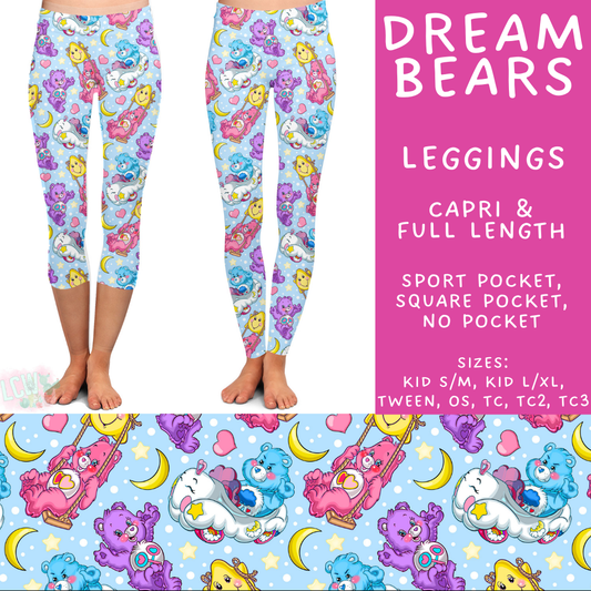 Batch #506 - Cool Characters 13 - Closes 3/20 - ETA late May - Dream Bears Full and Capri Length Leggings