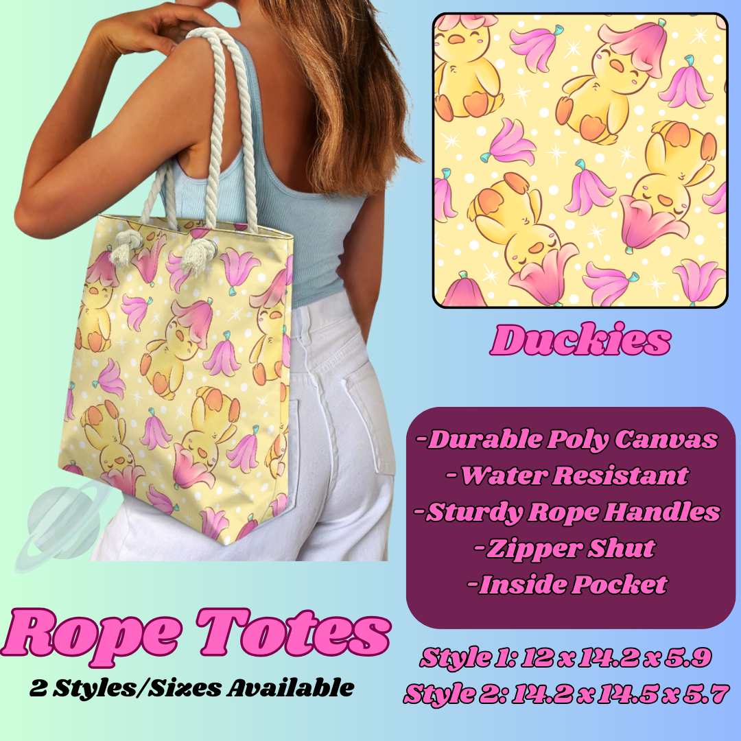 DUCKIES-ROPE TOTE PREORDER CLOSING 5/6