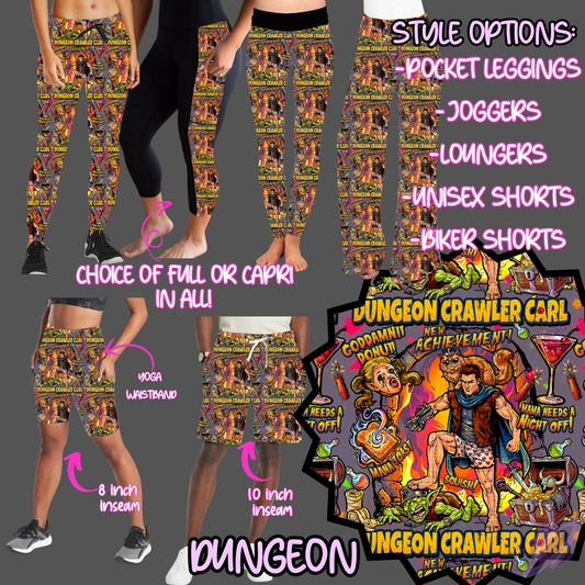DUNGEON-6 STYLES OF BOTTOMS-PREORDER CLOSING 3/10