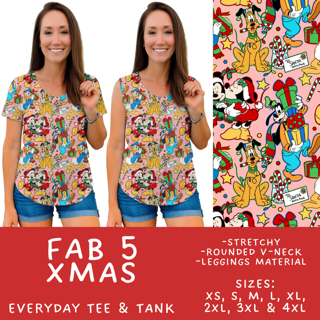 Batch #558 - Magical Character Christmas - Closes 7/20 - ETA mid/late Sept - Fab 5 Xmas Everyday Tank & Tee