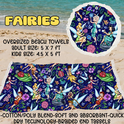 FAIRIES- OVERSIZED BEACH TOWEL