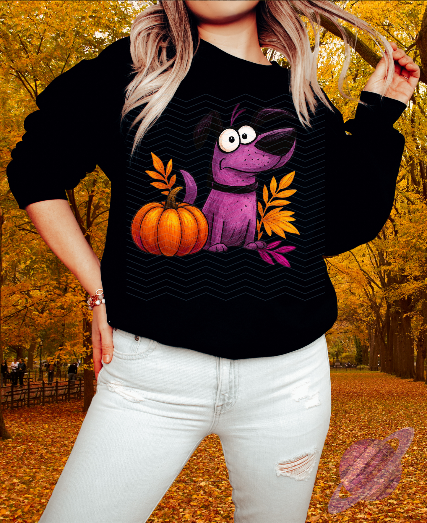 FALLING LEAVES-FALL COURAGE-CREWNECK SWEATSHIRT