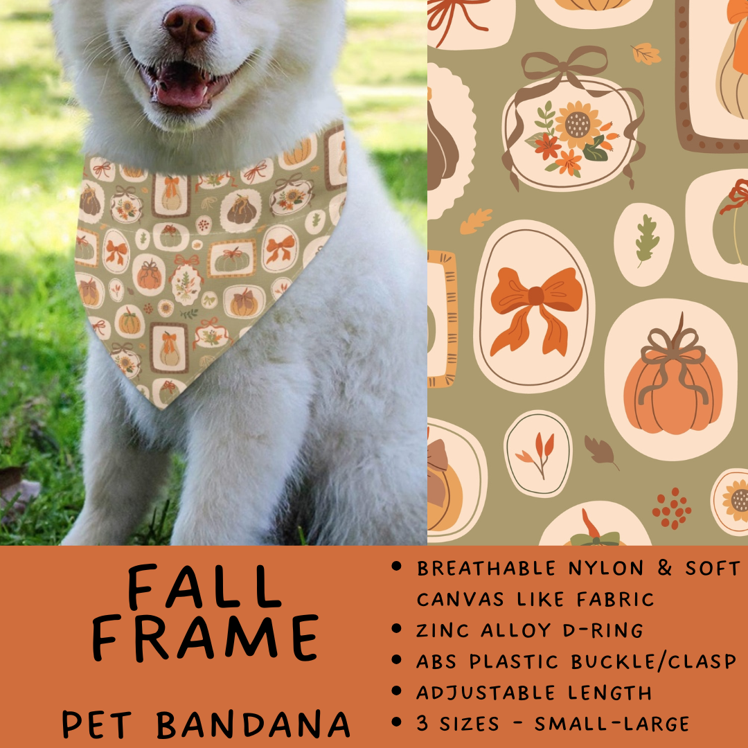 Batch #576 - Pet Gear 2 - Closes 8/28 - ETA late October - Fall Frame Pet Bandana