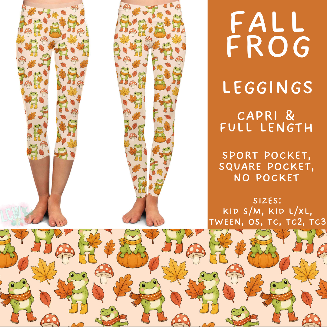 Batch #578 - July Request Run - Closes 8/31 - ETA late October - Fall Frog Full and Capri Length Leggings
