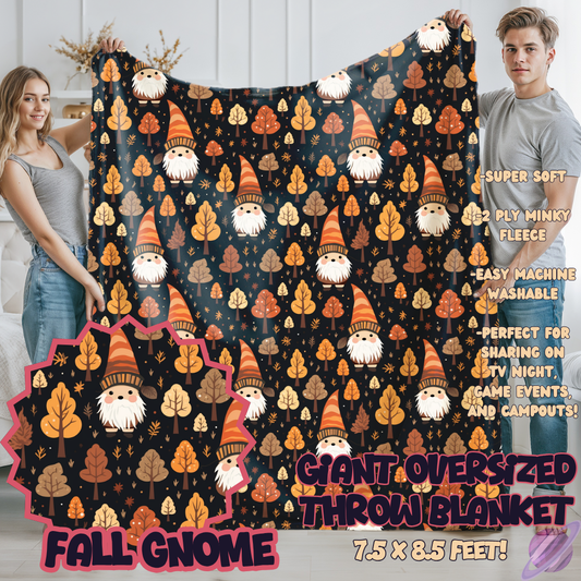 FALL GNOME-OVERSIZED THROW 14-PREORDER CLOSING 10/8