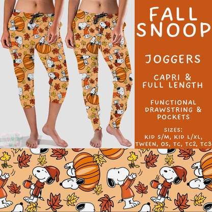 Batch #583 - Magical Character Fall - Closes 9/9 - ETA early Nov - Fall Snoop Full and Capri Length Joggers