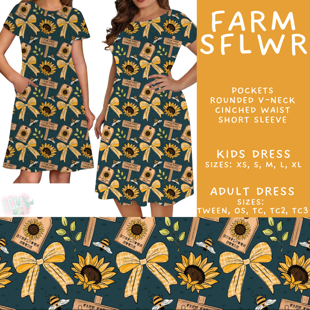 Batch #582 - Hello Fall 3 - Closes 9/7 - ETA early Nov - Farm SFlowr Adult & Kids Dresses