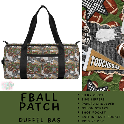 Batch #609 - Travel Collection 2 - Closes 11/6 - ETA early Jan - FBall Patch Duffel Bag
