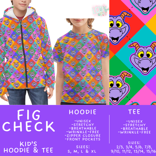 Batch #563 - Made for Play Collection - Closes 7/31 - ETA late Sept - Fig Check Kid's Unisex Hoodie & Tee