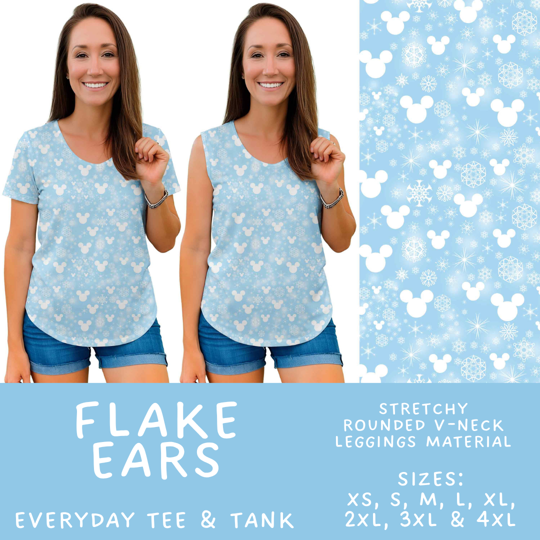 Batch #606 - Magical Character Winter - Closes 10/30 - ETA late Dec - Flake Ears Everyday Tank & Tee
