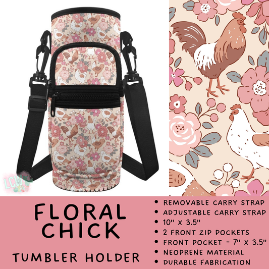 Batch #551 - Tumbler Holder 2 - Closes 7/3 - ETA early Sept - Floral Check Tumbler Holder