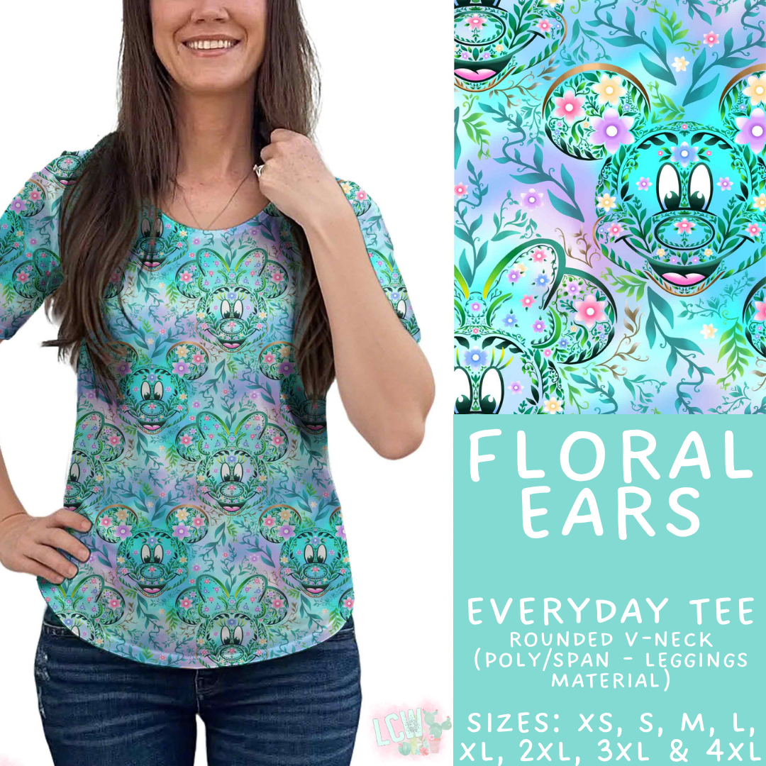 Batch #541 - Magical Faves 21 - Closes 6/10 - ETA mid August - Floral Ears Everyday Tee