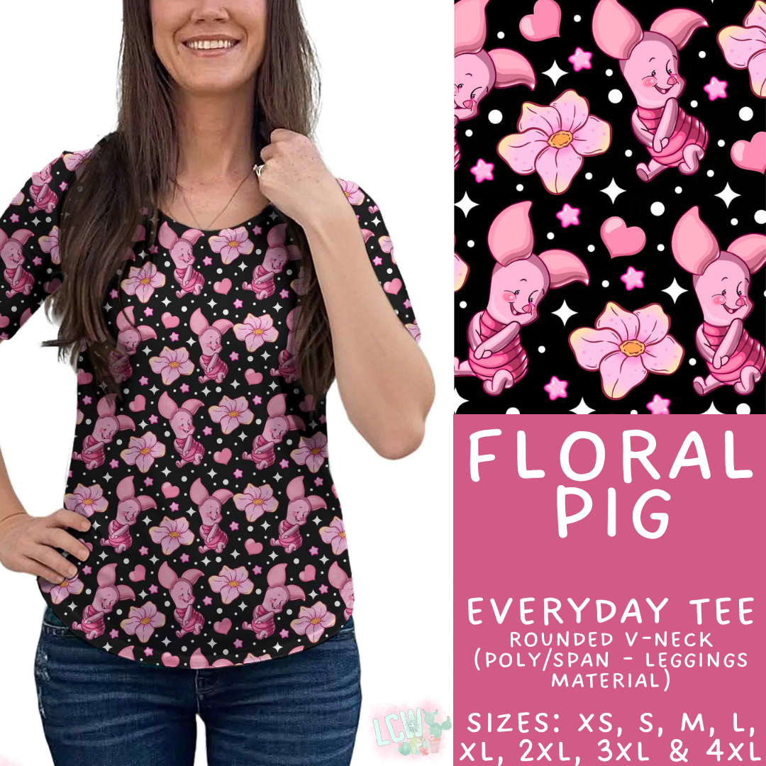 Batch #552 - Magical Faves 22 - Closes 7/6 - ETA early Sept - Floral Pig Everyday Tank & Tee