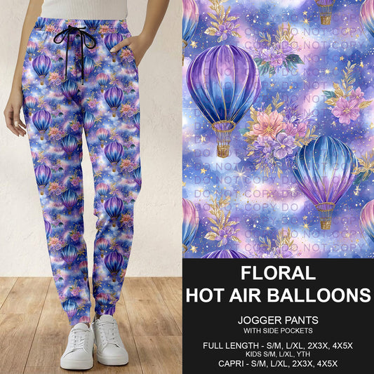 B282 - Preorder Floral Hot Air Balloons Joggers (Closes 3/29. ETA: early June)