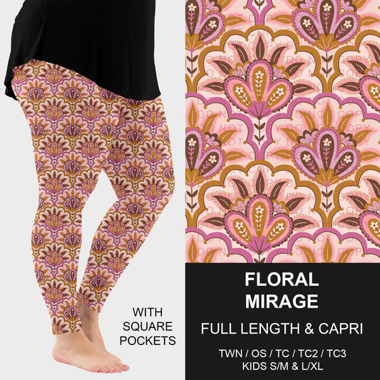 B288 - Preorder Floral Mirage Leggings w/ Pockets (Closes 5/03. ETA: early July)