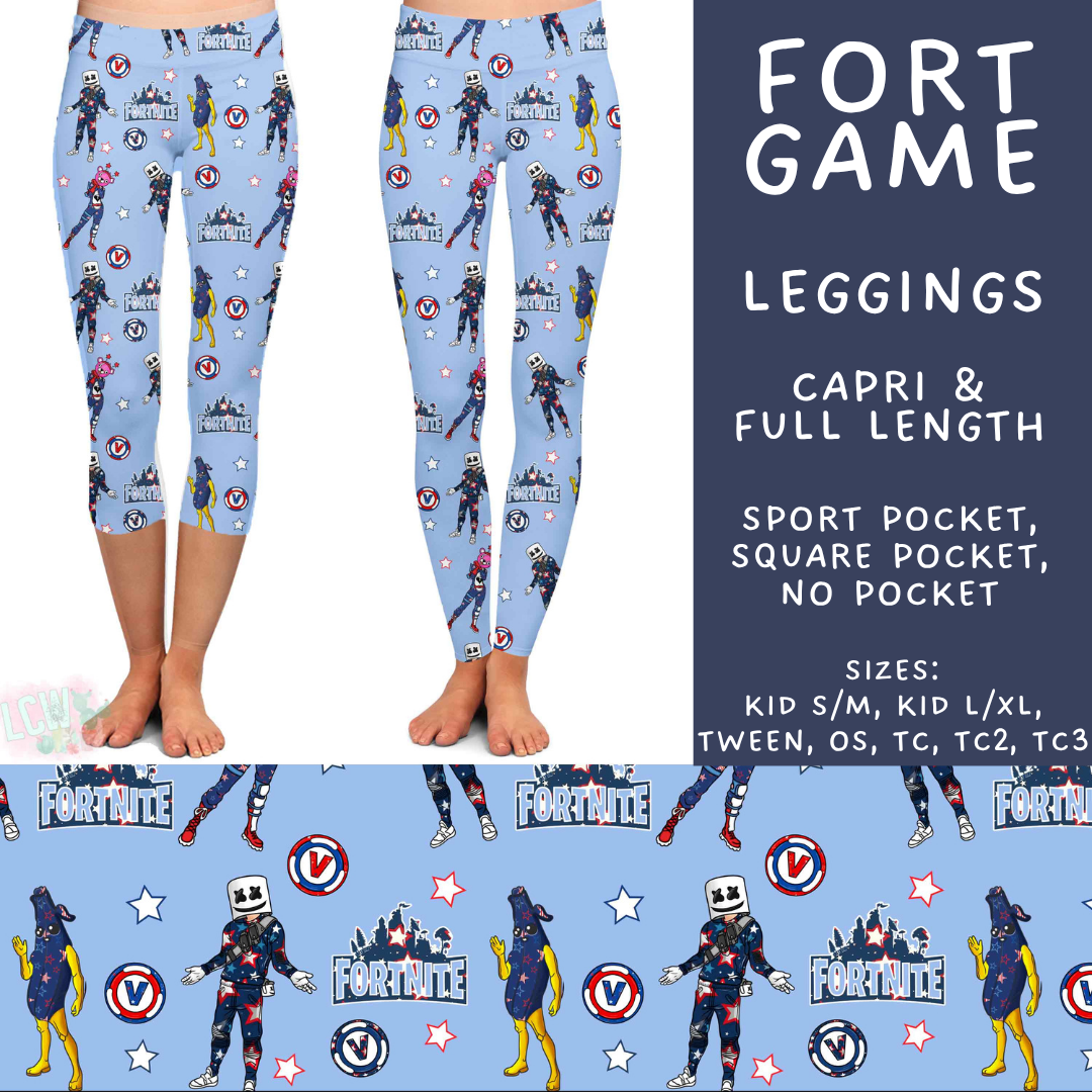 Batch #592 -  Fun Run 27 - Closes 9/30 - ETA late Nov - Fort Game Full and Capri Length Leggings
