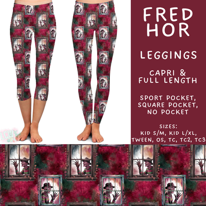 Batch #571 - Horror Windows - Closes 8/17 - ETA mid Oct - Fred Hor Full and Capri Length Leggings
