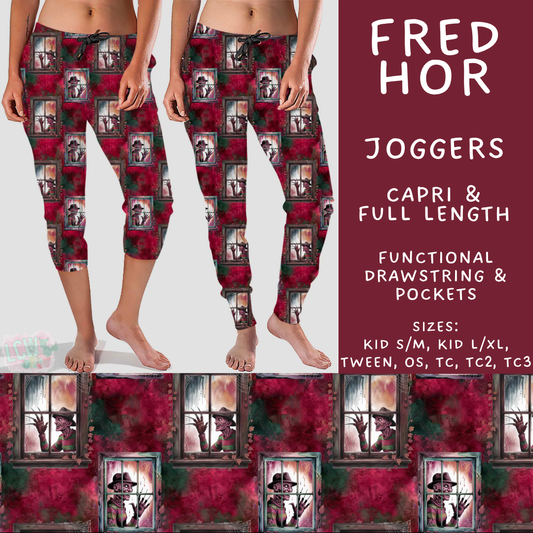 Batch #571 - Horror Windows - Closes 8/17 - ETA mid Oct - Fred Hor Full and Capri Length Joggers