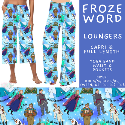 Batch #608 - Magic in Words - Closes 11/4 - ETA early Jan - Froze Word Capri and Full Length Loungers