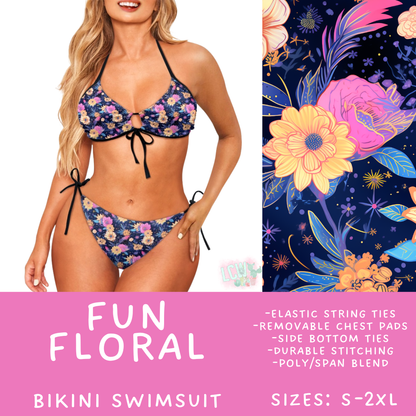 Batch #543 - Pool Party 2 - Closes 6/15 - ETA early/mid August - Fun Floral Women's 2 Piece Bikini
