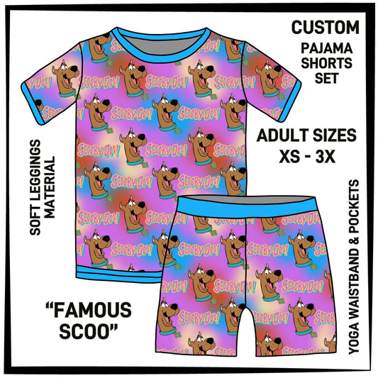 PS1S - Famous Scoo Pajamas Top & Shorts Set - Preorder Closing 7/1 ETA: Late Aug
