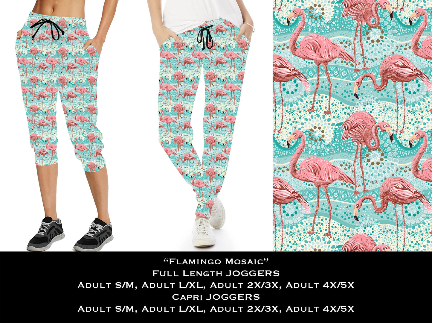 Flamingo Mosaic - Capri Joggers