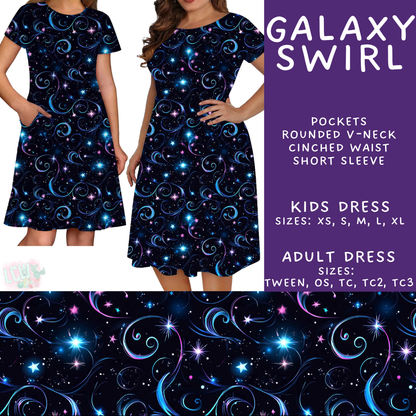 Batch #550 - Fun Run 24 - Closes 7/1 - ETA early Sept - Galaxy Swirl Adult & Kids Dresses