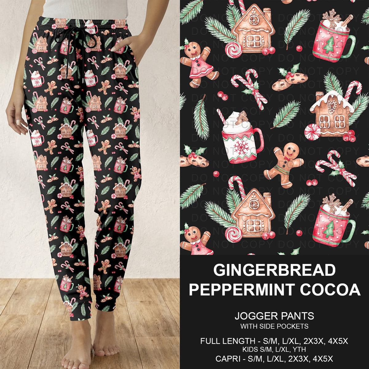 B313 - Preorder Gingerbread Peppermint Cocoa Joggers (Closes 9/20. ETA: late Nov.)
