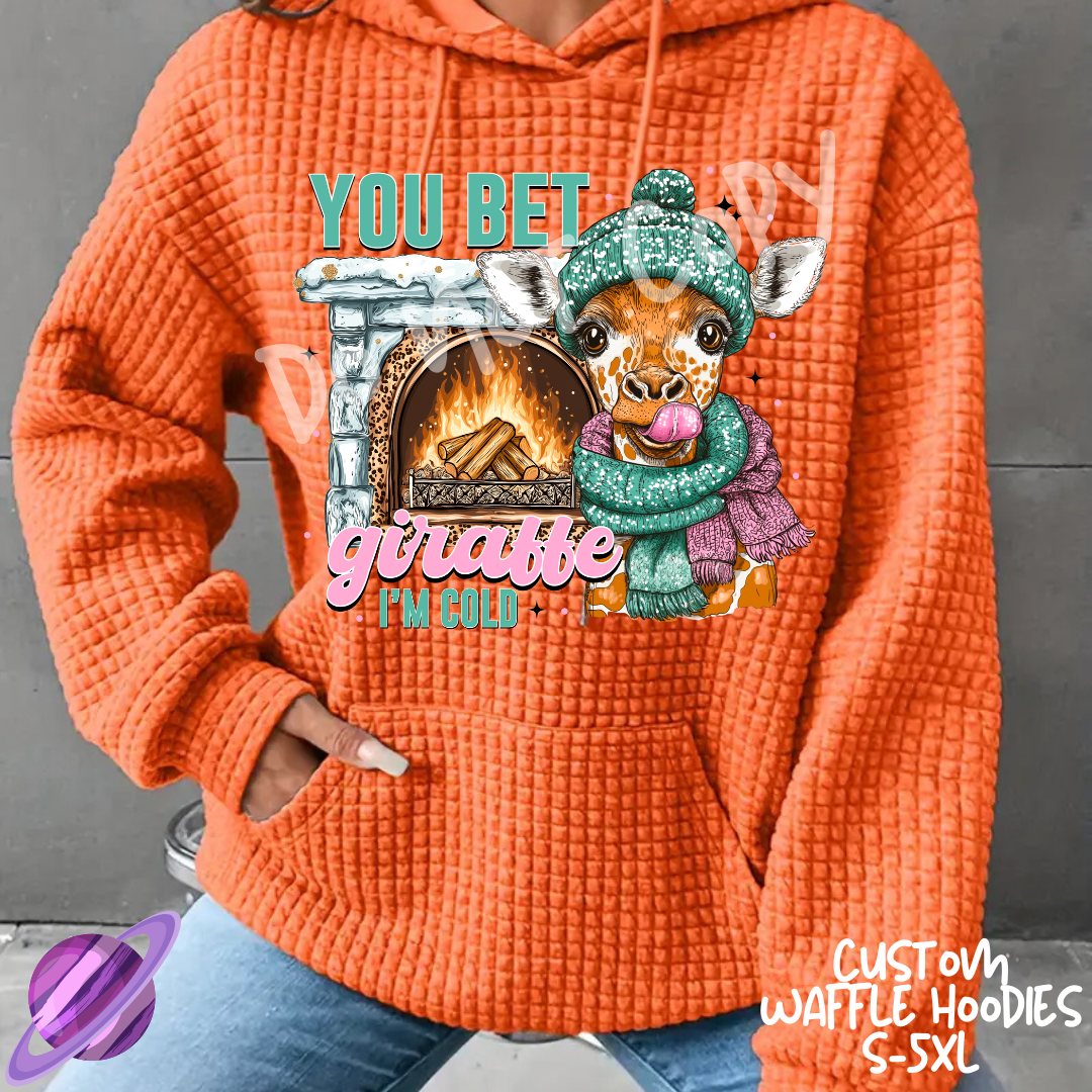 GIRAFFE IM COLD - CUSTOM WAFFLE HOODIES PREORDER CLOSING 9/30