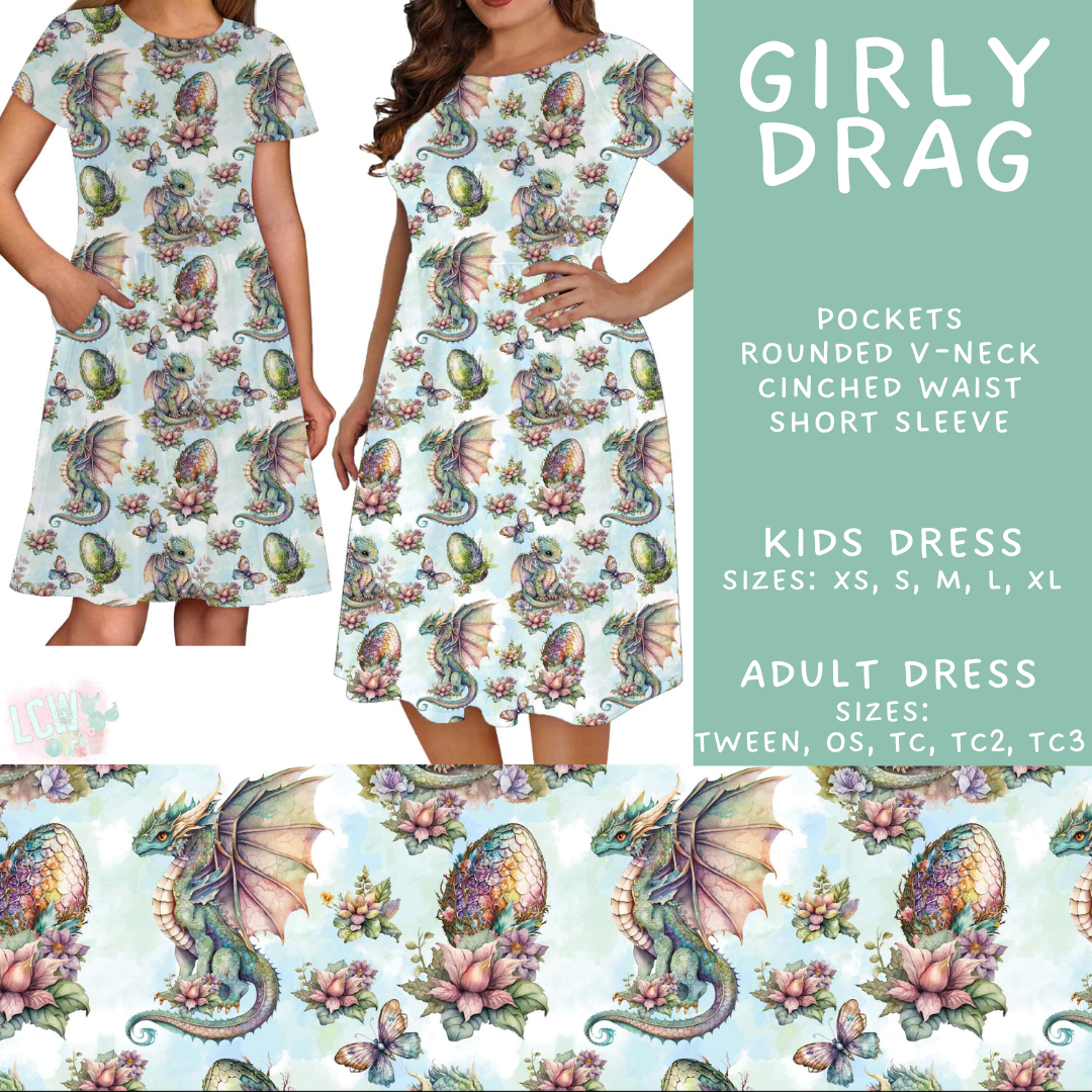 Batch #603 - September Request Run - Closes 10/26 - ETA mid/late Dec - Girly Drag Adult & Kids Dresses