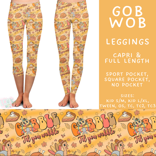 Batch #574 - HalloThanksMas - Closes 8/24 - ETA mid/late October - Gob Wob Full and Capri Length Leggings
