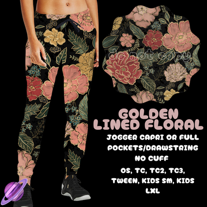 GOLDEN LINED FLORAL-FLORAL BOTTOMS PREORDER CLOSING 7/15