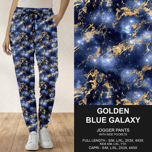 B292 - Preorder Golden Blue Galaxy Joggers (Closes 5/24. ETA: late July)