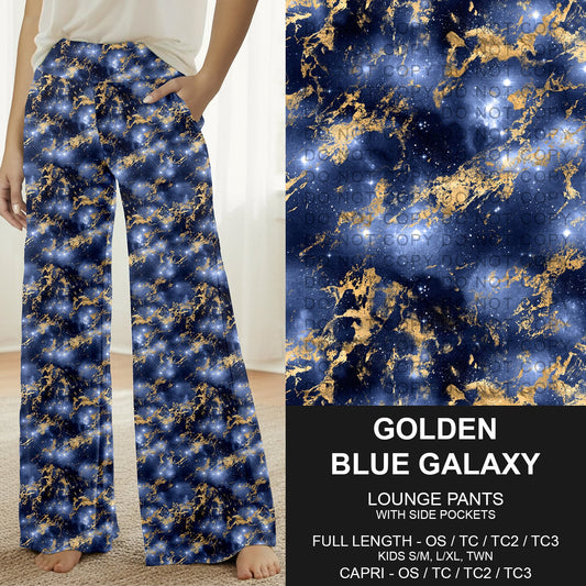 B292 - Preorder Golden Blue Galaxy Lounge Pants (Closes 5/24. ETA: late July)