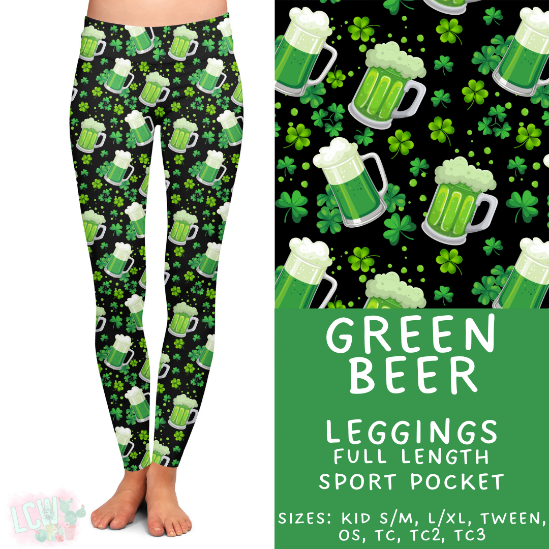 Batch #464 - Lucky Charm Collection - Closes 12/17 - ETA early Feb - Green Beer Full Length Leggings