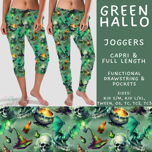 Batch #566 - Halloween 5 - Closes 8/7 - ETA early October - Green Hallo Full and Capri Length Joggers