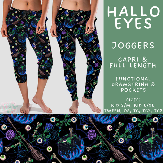Batch #566 - Halloween 5 - Closes 8/7 - ETA early October - Hallo Eyes Full and Capri Length Joggers