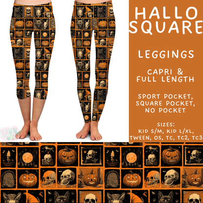 Batch #556 - Halloween 3 - Closes 7/15 - ETA mid Sept - Hallo Square Full and Capri Length Leggings