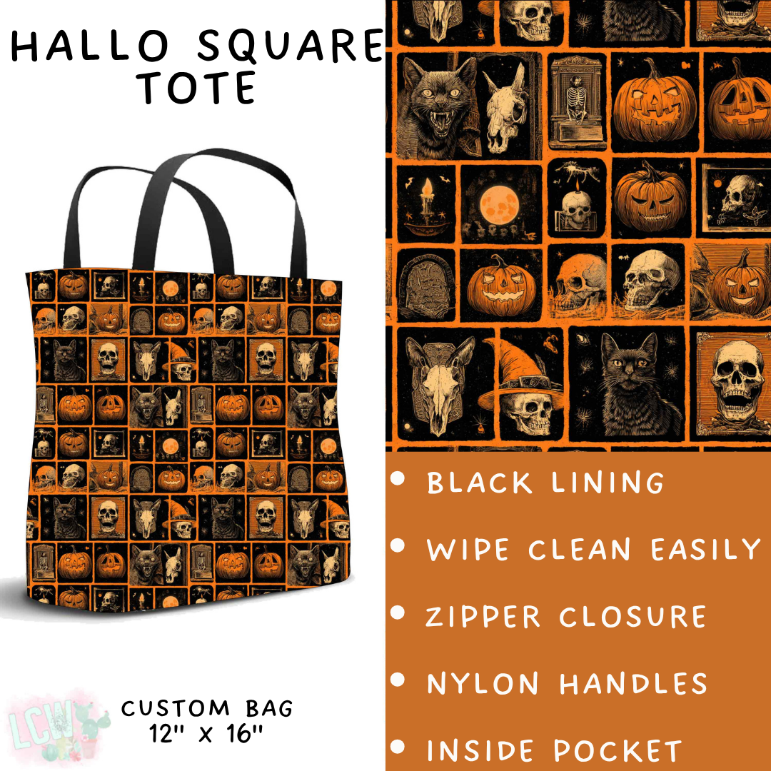 Batch #556 - Halloween 3 - Closes 7/15 - ETA mid Sept - Hallo Square Tote