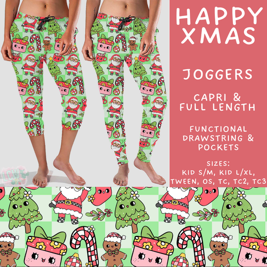 Batch #565 - Christmas in July 2 - Closes 8/5 - ETA early October - Happy Xmas Full and Capri Length Joggers
